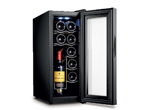 ตู้แช่ไวน์ ประตูกระจกแบน<br>35 ลิตร (12 ขวด) WCL-BCW-35C  ของใช้ในโรงแรม